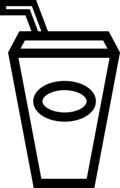 Drink Set Outline Of Glass With A Straw Stencil Svg Design File, Free Vectors File